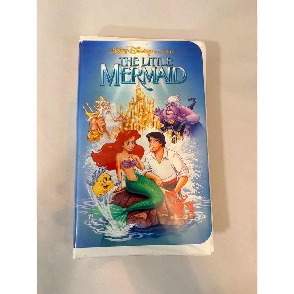 Disney The Little Mermaid VHS 1990 The Classics Black Diamond 913 Clamshell Case